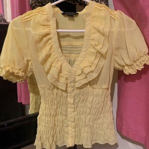 Yellow Ruffle Top💛